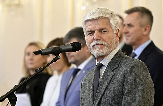 Prezident Petr Pavel p�ijal na Pra�ském hrad� starosty vít�zných obcí sout�e...