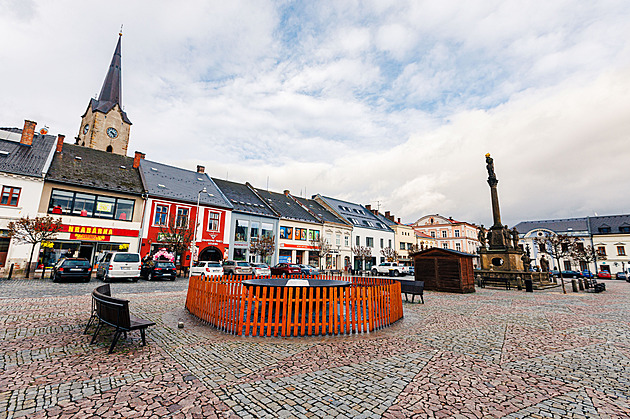 Námstí Svobody v Mohelnici.