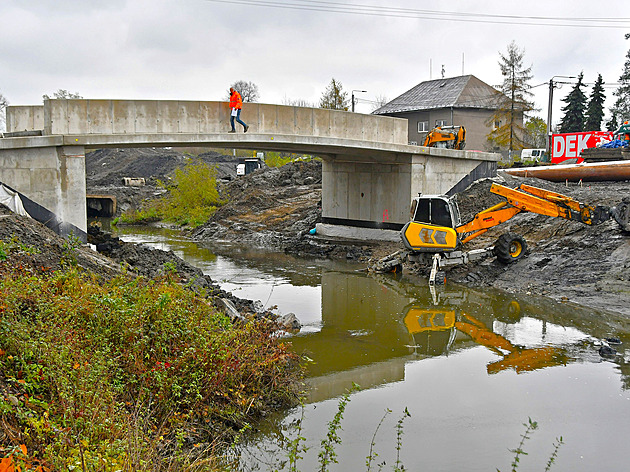 V Bohumín pokrauje výstavba systému protipovodových opatení.