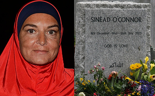 Irská zpěvačka Sinéad O’Connorová má na náhrobku nápis v arabštině
