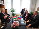 Bval prezident Milo Zeman se setkal s ldry V4 Viktorem Orbnem a Robertem...