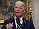 Americký prezident Joe Biden při vystoupení v Bílém domě ve Washingtonu. D. C....