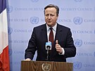 Britský ministr zahranií David Cameron ped jednáním Rady bezpenosti OSN (23....