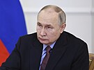 Ruský prezident Vladimir Putin na návtv v Kazani (22. února 2024)