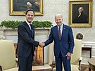 Mark Rutte pi setkání s americkým prezidentem Joem Bidenem (17. ledna 2024)