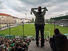 Nejhez stadion v lize je olek, domov praskch Bohemians, k fotograf.