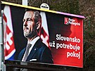 Pedvolební billboard slovenského prezidentského kandidáta Petera Pellegriniho...