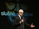 Slovenský prezidentský kandidát Ivan Kor�ok (21. února 2024)