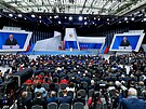 Publikum pi projevu ruského prezidenta Vladimira Putina (29. února 2024)