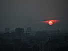 Milán se nachází pod velkou vrstvou smogu. (20. února 2024)
