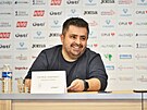 Tiskovka FK Ústí nad Labem ped startem FL, únor 2024. Patrik Jasenský, nový...