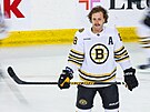 David Pastrák z Boston Bruins pi rozbruslení