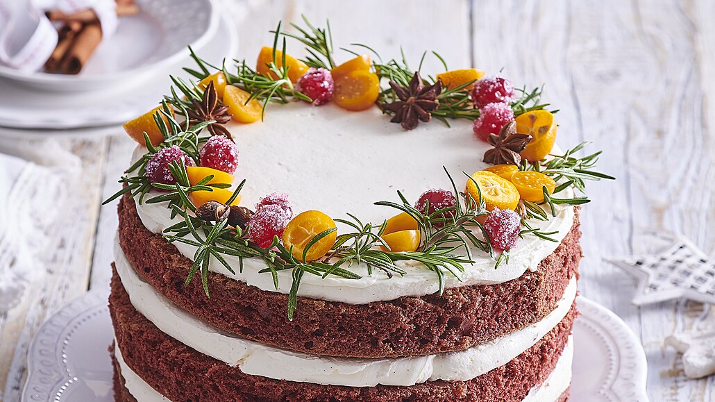 Vánoní dort Red velvet 