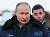 Ruský prezident Vladimir Putin se prolétl strategickým bombardérem Tu-160M....
