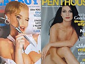 Adéla Gondíková a Lucie Benešová na obálkách erotických časopisů.