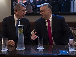 Ma�arský premiér Viktor Orbán se setkal s Andrejem Babi�em. (27. února 2024)
