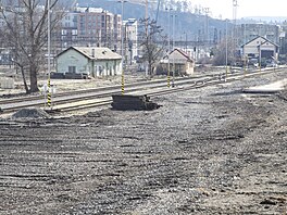 Výstavba v okolí nádraí na Smíchov (24. února 2024)