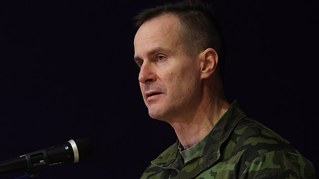 Veden armdy na pravidelnm velitelskm shromdn v Praze. Na snmku nelnk generlnho tbu Karel ehka. (20. nora 2024)
