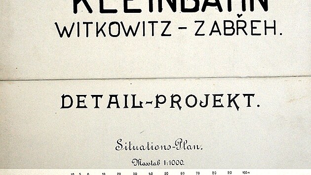 Projekt drobn drhy Vtkovice - Zbeh z prosince 1912
