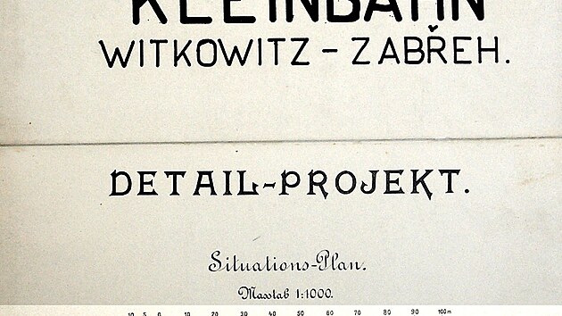 Projekt drobn� dr�hy V�tkovice - Z�b�eh z prosince 1912