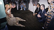Sovtský premiér Nikolaj Rykov na návtv Austrálie (12. února 1990)