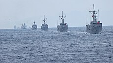 Manévry tureckého námořnictva v Egejském moři (12. ledna 2024)