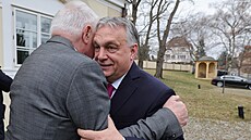 Maďarský premiér Viktor Orbán a bývalý prezident Václav Klaus (27. února 2024)