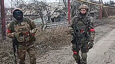 Rutí vojáci ve mst Avdijivka v Doncké oblasti na Ukrajin (20. února 2024)
