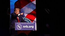 Donald Trump bhem kampan v Nashvillu (22. února 2024)