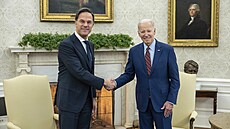 Mark Rutte při setkání s americkým prezidentem Joem Bidenem (17. ledna 2024)