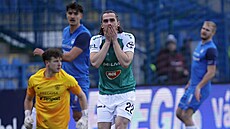 Jablonecký Jakub Martinec lituje zahozené �ance v utkání proti Liberci.