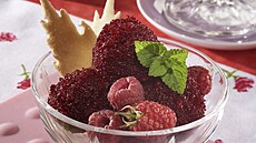 Mra�ený krém s �erveným vínem