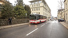 Liberec, 12. 2. 2024, autobus linka 40, okolo nemocnice