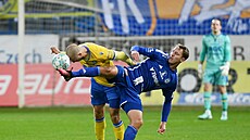 Teplice, 21.02. 2024, FK Teplice - Sigma Olomouc, 1. fotbalová liga. Vlevo...