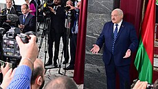Alexandr Luka�enko u voleb v Minsku (25. února 2024)