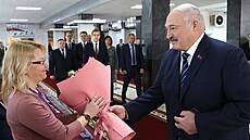 Alexandr Luka�enko u voleb v Minsku (25. února 2024)