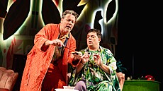 Tomá Petík a Filip Rajmont v pedstavení Klec blázn