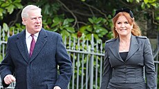 Princ Andrew a vévodkyn� Sarah Fergusonová (Windsor, 27. února 2024)