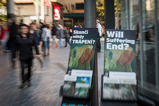 Sv�dky Jehovovy lze �asto potkat na frekventovaných místech, kde rozdávají...