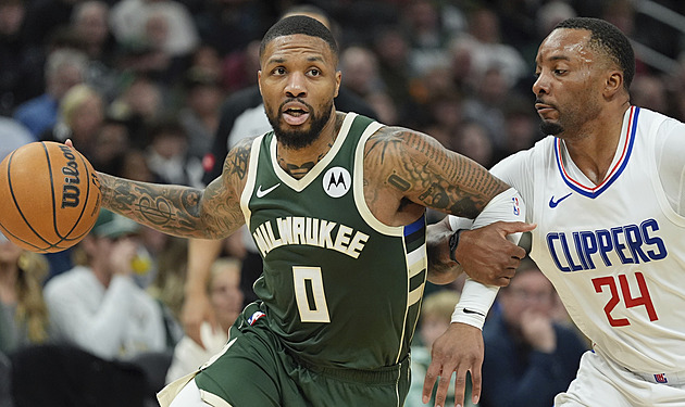 Milwaukee i bez Adetokunba po boji zdolalo Clippers, Lillard nasázel 41 bodů