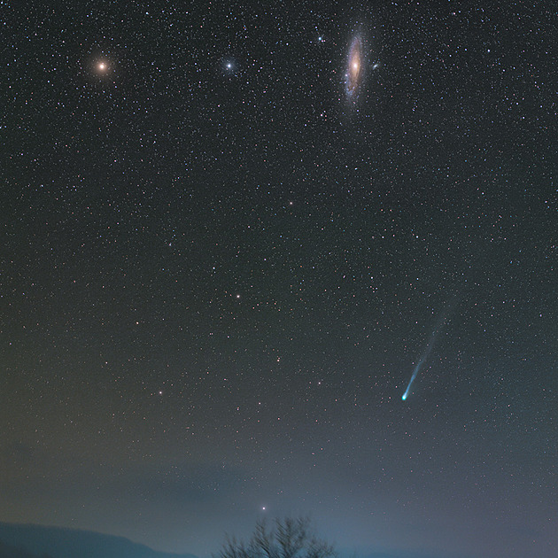 Český astrofotograf zachytil kometu nad Slovenskem, snímek publikovala NASA