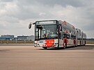Tém ptadvacetimetrový trolejbus koda-Solaris poprvé vyrazí do pravidelného...