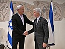 Setkání prezidenta Petra Pavla s lenem izraelského váleného kabinetu Bennym...
