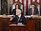 Joe Biden pi projevu o stavu unie v Kongresu (8. bezna 2024)