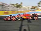 Charles Leclerc z Ferrari bhem tréninku na Velkou cenu Saúdské Arábie