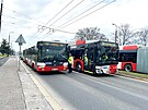 Zah�jen� provozu trolejbus� na trase N�dra�� Veleslav�n - Leti�t� V�clava Havla...