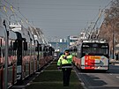 Slavnostn� zah�jen� provozu trolejbus� na trase N�dra�� Veleslav�n - Leti�t�...