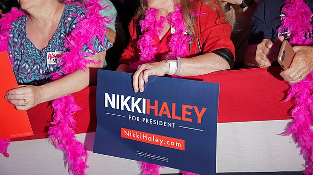 V pondl zavrila Nikki Haleyov svou kampa ped klovm hlasovnm (4. bezna 2024)