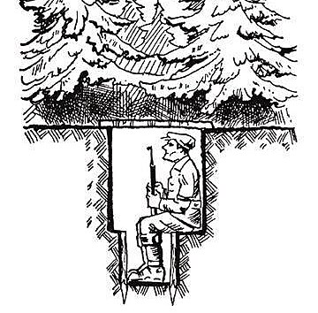 Vyobrazen krytu sedc osoby z dobov pruky nacistick organizace Werwolf, kde byl kryt oznaen jako Fuchsloch, tedy li dra.