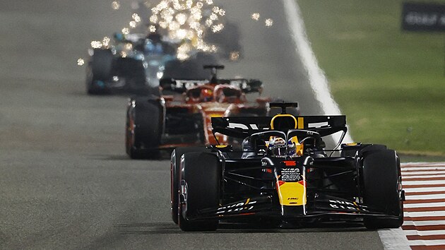 Max Verstappen v ele Velk ceny Bahrajnu